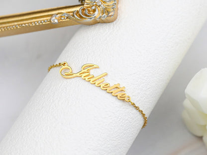 Bracelet de cheville personnalisé en or - Chaîne de cheville avec votre nom