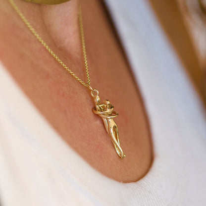 Pendentif Love Hug - Collier Couple Enlacé