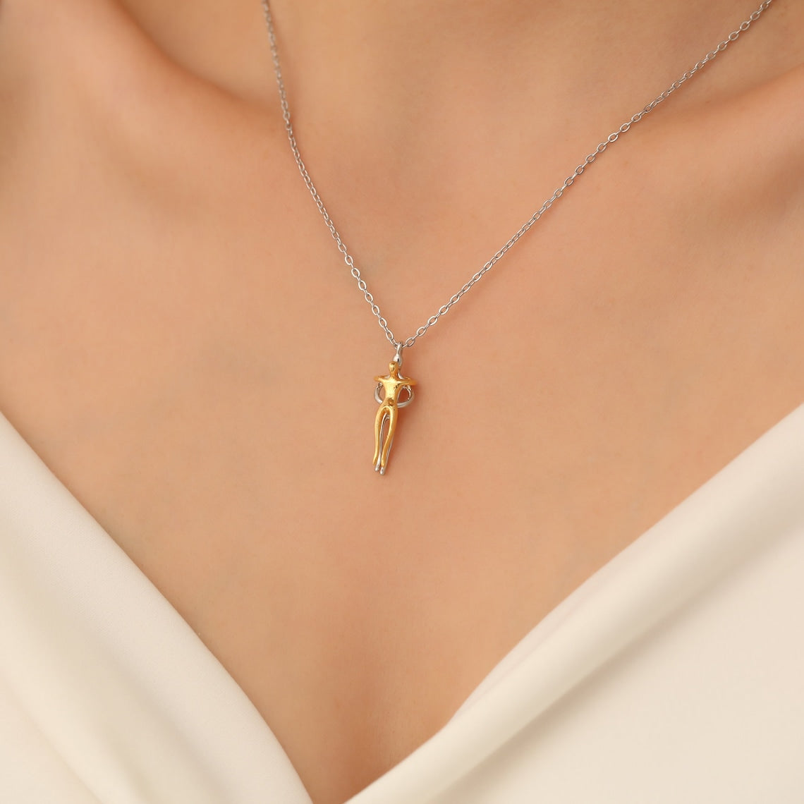 Pendentif Love Hug - Collier Couple Enlacé