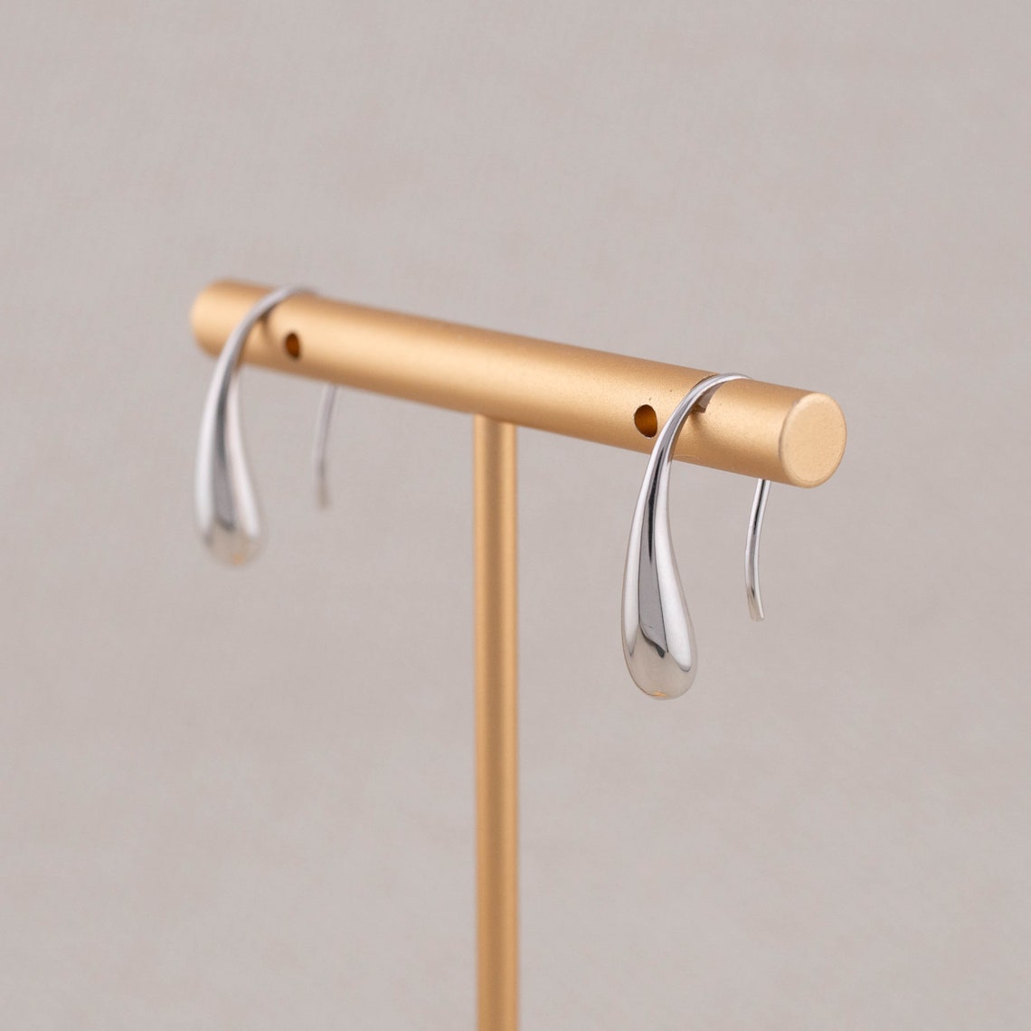 Gouttes d'eau - Boucles d'oreilles à crochets français