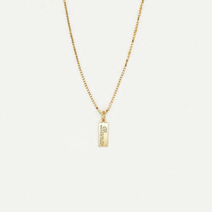Lina – Collier Dainty Tag Personnalisé