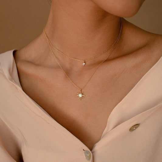 Collier étoilé à deux couches - Collier Starburst Duo