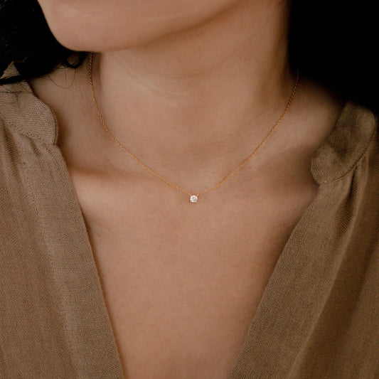 Collier délicat en diamant - Collier orné de pierres