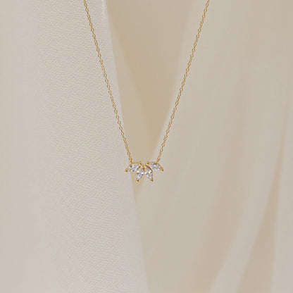 Collier diamant marquise - Pendentif marquise incrusté