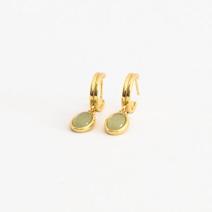 Jade – Créoles Pendentives en Pierre Fine