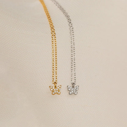 Mandy – Collier Papillon Pavé