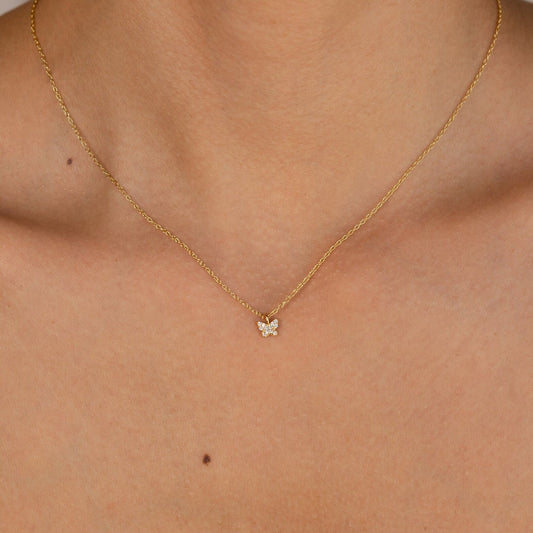 Mandy – Collier Papillon Pavé