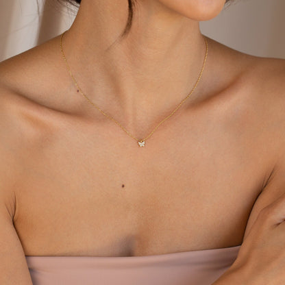 Mandy – Collier Papillon Pavé