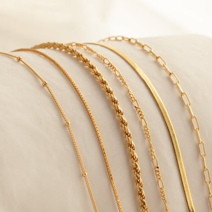 Bracelets en chaîne - Bracelets superposés minimalistes