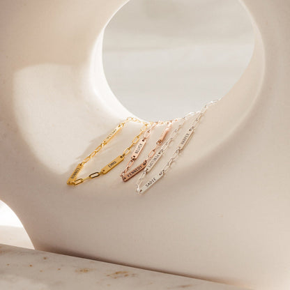 Shay – Bracelet Mini Plaque Personnalisée