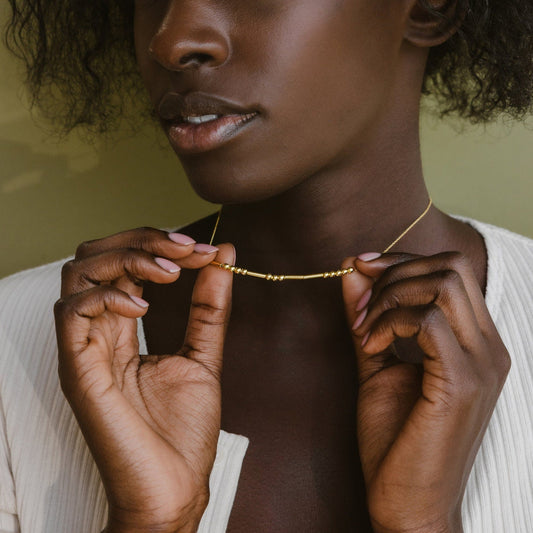 Leanie – Collier Code Morse Personnalisé