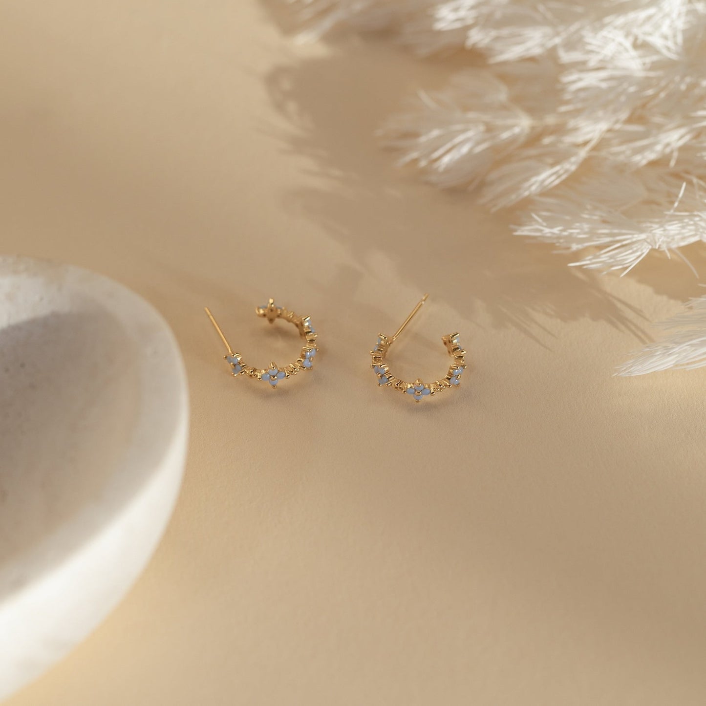 Boucles d’oreilles Monument - Crochets Fleurs de Lierre