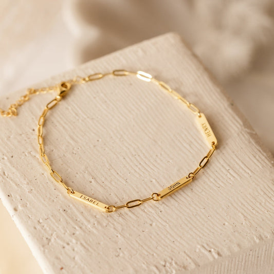 Shay – Bracelet Mini Plaque Personnalisée