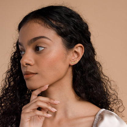 Boucles d'oreilles personnalisées avec nom - Boucles d'oreilles minimalistes