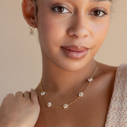 Collier Marguerite en Perles - Fleurs en Perles