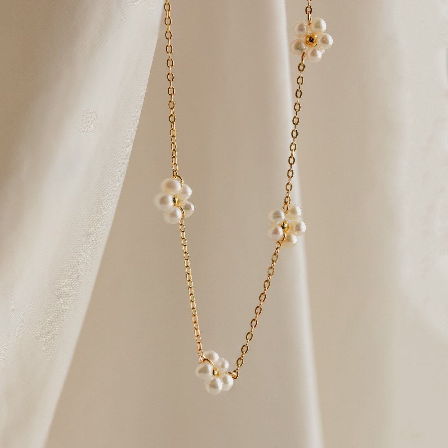 Collier Marguerite en Perles - Fleurs en Perles