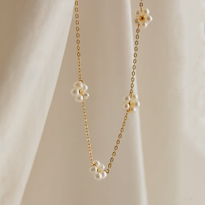 Collier Marguerite en Perles - Fleurs en Perles