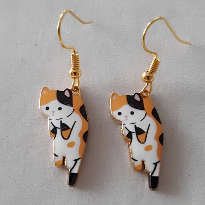 Kate – Boucles d'Oreilles Danglantes Chat