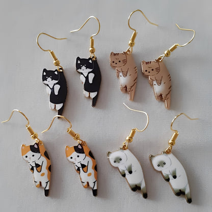 Kate – Boucles d'Oreilles Danglantes Chat