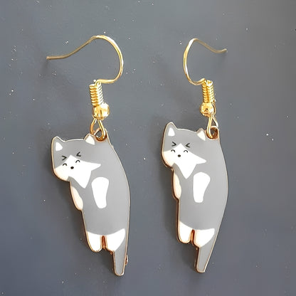 Kate – Boucles d'Oreilles Danglantes Chat