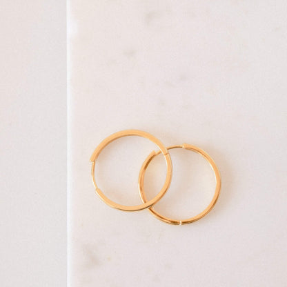 Hoop classique - Boucles d'oreilles midi pendantes