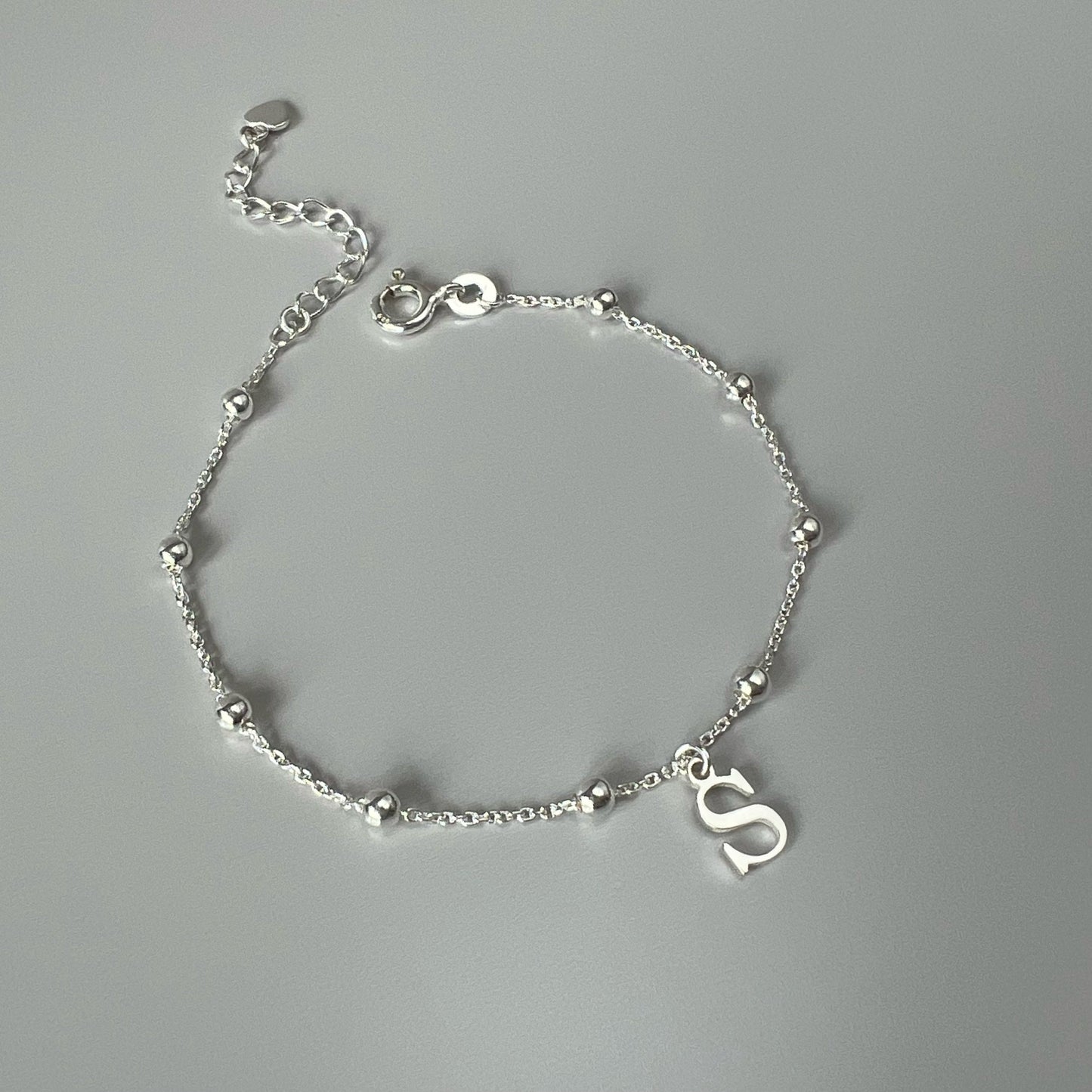 Bracelet Initiale – Argent Sterling