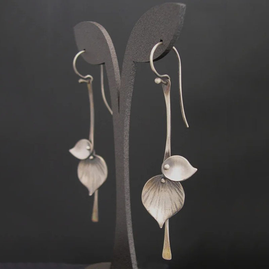 Alira – Boucles d'Oreilles Vintage Feuille en Argent