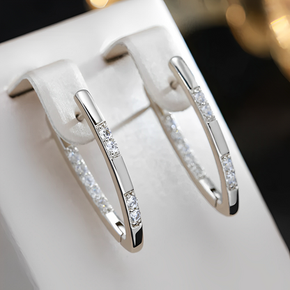 Leani – Boucles d'Oreilles Élégantes en Zirconium Doré