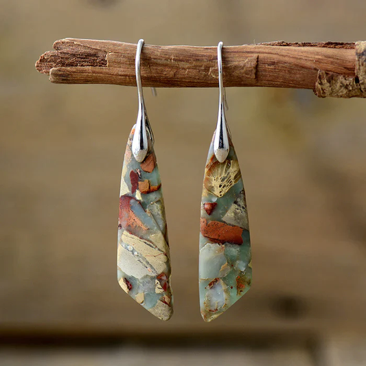 Maelis – Boucles d’Oreilles en Pierres Naturelles Uniques
