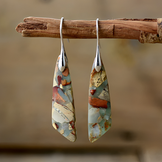Miley  – Boucles d’Oreilles Vintage en Pierre Naturelle