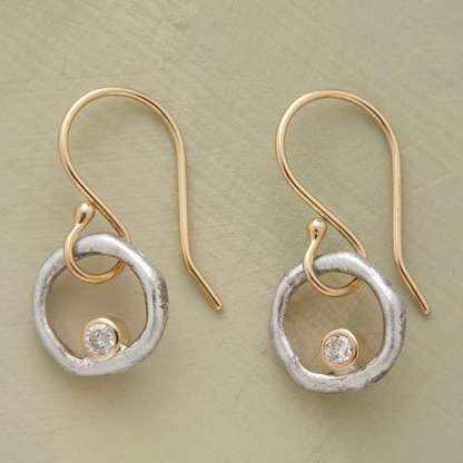 Zia – Boucles Vintage Zircone Or & Argent