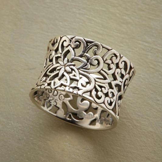 Bea – Bague Vintage Argent Creuse