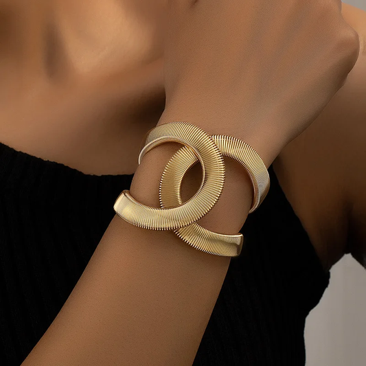 Celia – Bracelet Double Élégant en Or