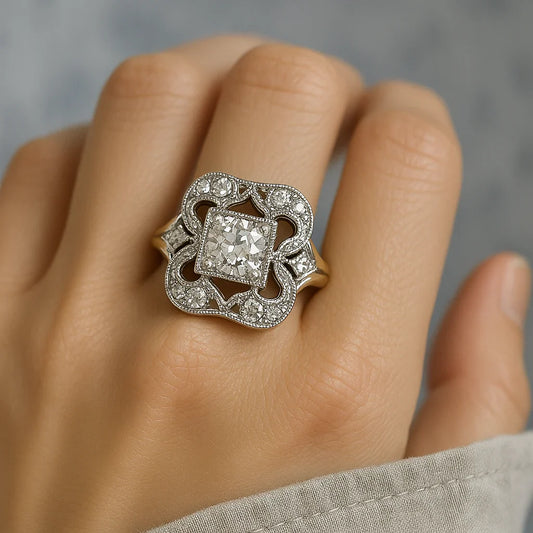 Isla – Bague Vintage en Or et Zirconia