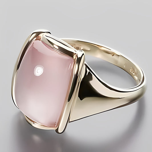 Sophia – Bague Vintage Carrée en Or Rose