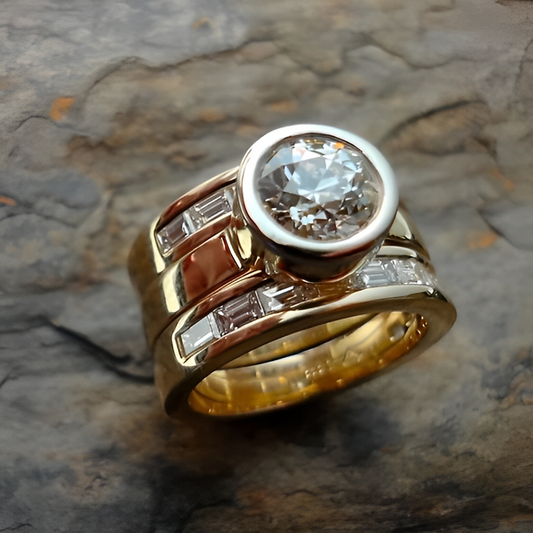 Miley – Bague Vintage avec Couches de Cristal