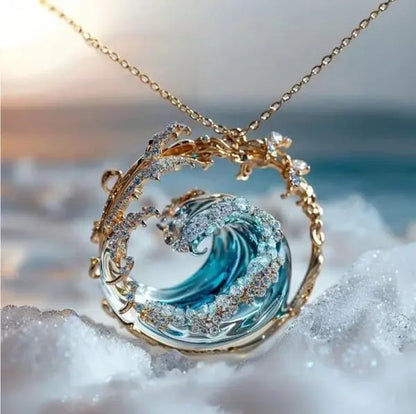 Ozeanglanz – Collier Élégance Plaqué Or