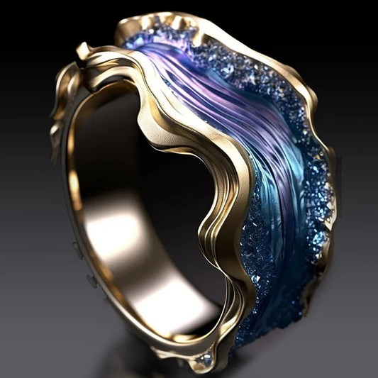 Coralie – Bague Dorée Esprit Océan Vintage