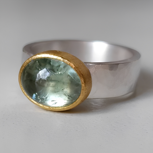 Amira – Bague Vintage Verte Fait Main