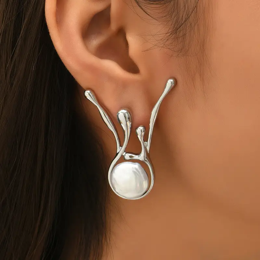 Alice – Boucles d’Oreilles Perles et Argent