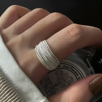 Miley – Bague Argent Superposée
