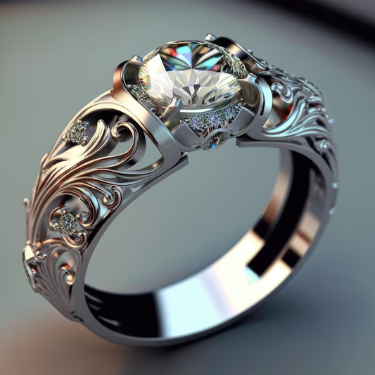 Elina – Bague Cristal Argentée Exotique