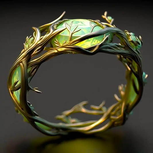 Sylva – Bague Élégante Sertie d’Opale Verte