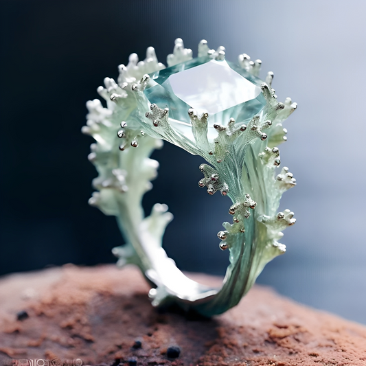 Suki – Bague Corail et Turquoise