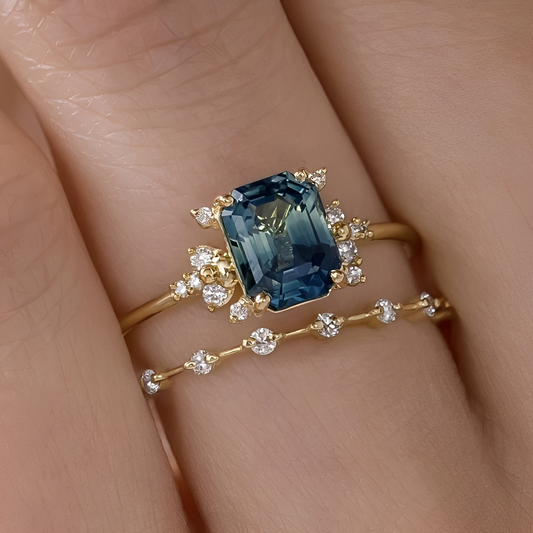 Cressida – Ensemble de Bagues Brillance Saphir
