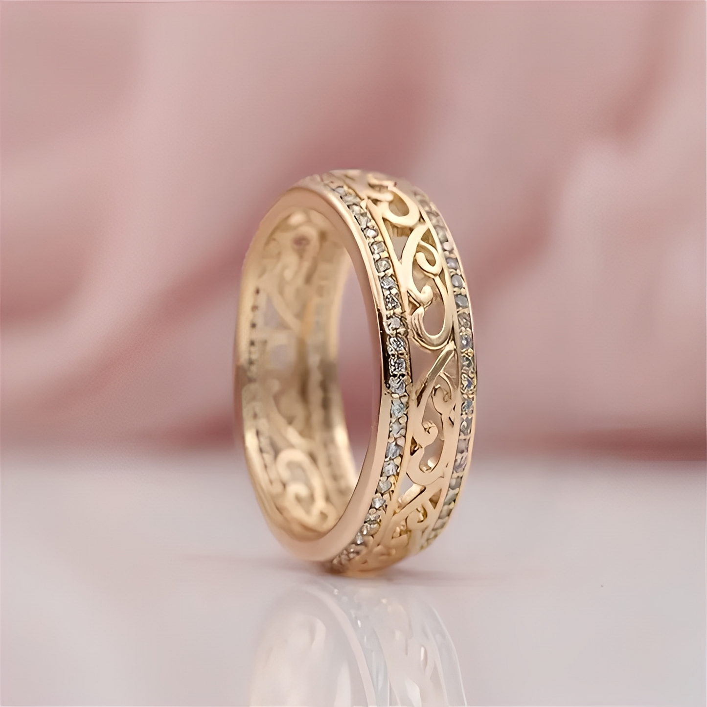 Inez – Anneau Creux Or Brillant
