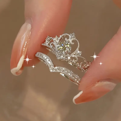 Trisha – Bagues Couronne Argent Rayonnantes