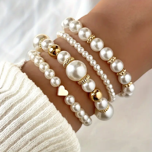 Nerisse – Ensemble de Bracelets Perles d’Eau Douce