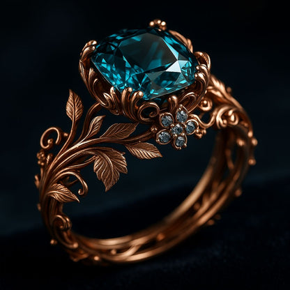 Esmerelle – Bague Cristal Verte au Charme Naturel