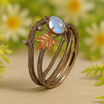 Celestia – Bague Pierre de Lune au Charme Naturel